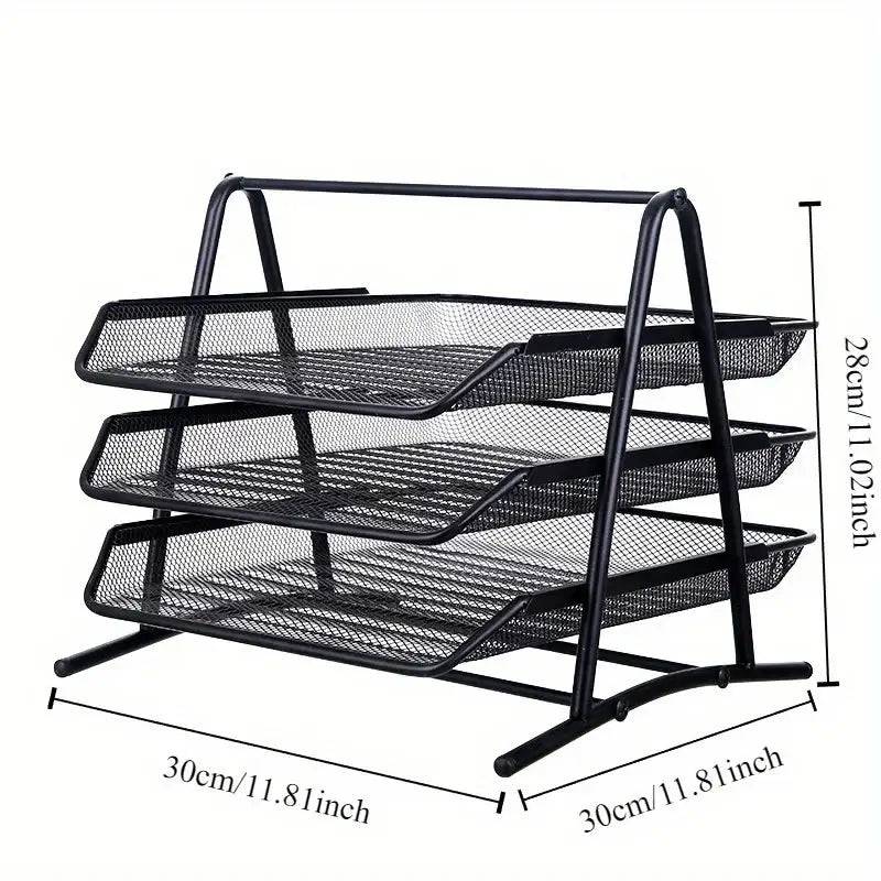 Three-Layer Metal File Tray | Office | Luvasmr - Satisfyingly Organised