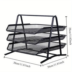Three-Layer Metal File Tray | Office | Luvasmr - Satisfyingly Organised