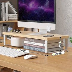 Simple storage rack Notebook computer stand desktop computer screen desktop elevated desktop storage and storage pad elevated |  | Luvasmr - Satisfyingly Organised