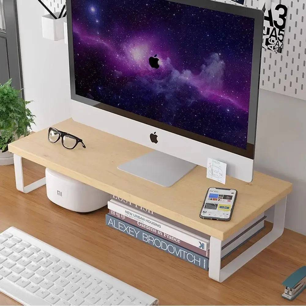 Simple storage rack Notebook computer stand desktop computer screen desktop elevated desktop storage and storage pad elevated |  | Luvasmr - Satisfyingly Organised