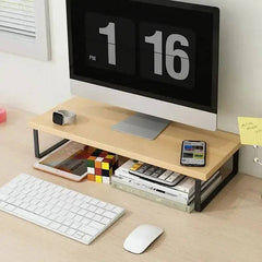 Simple storage rack Notebook computer stand desktop computer screen desktop elevated desktop storage and storage pad elevated |  | Luvasmr - Satisfyingly Organised