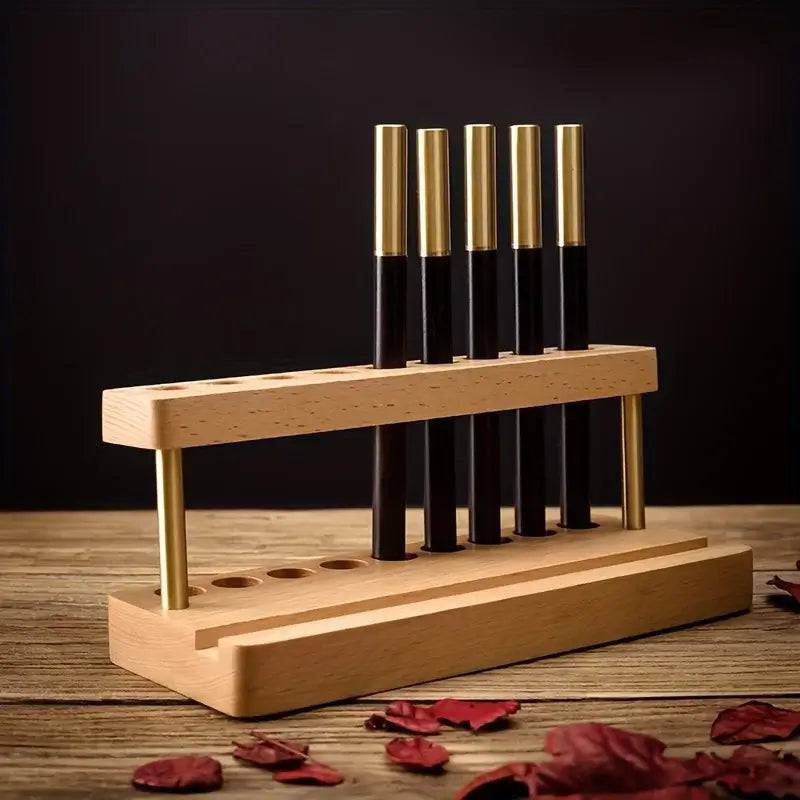 Walnut Wood Multifunction Desk Organiser | Office | Luvasmr - Satisfyingly Organised