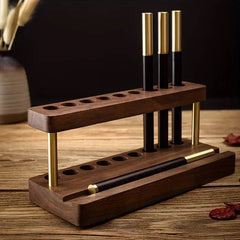 Walnut Wood Multifunction Desk Organiser | Office | Luvasmr - Satisfyingly Organised