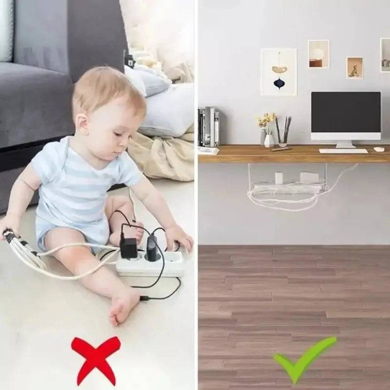 Under Desk Cable Management Tray | Office | Luvasmr - Satisfyingly Organised