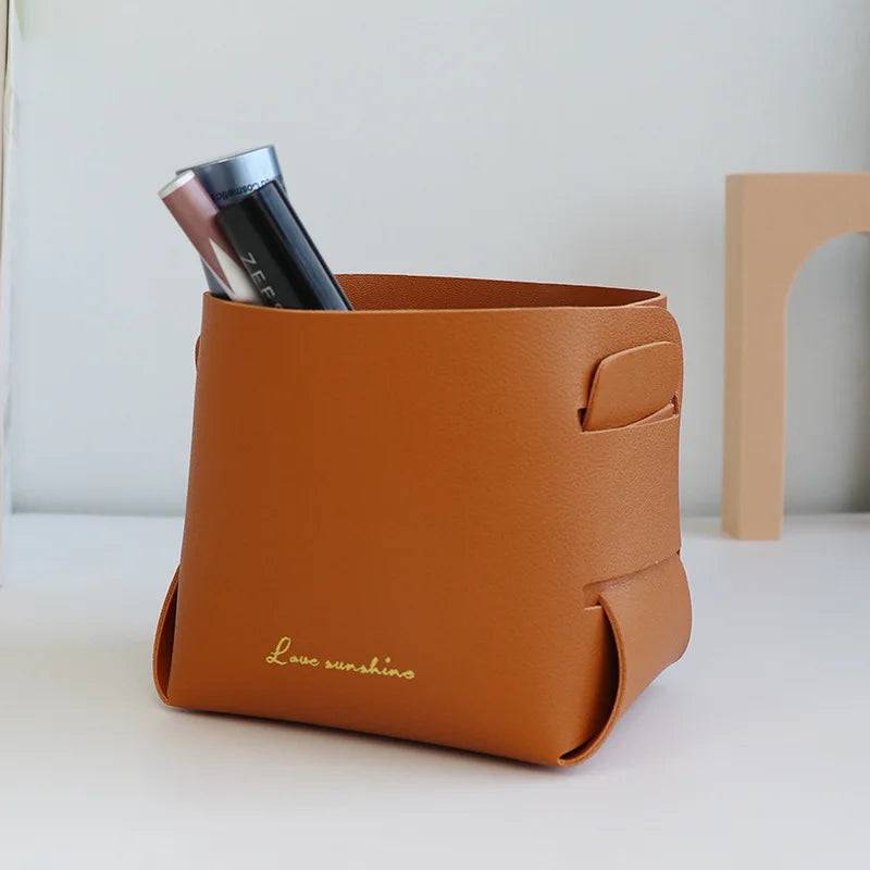 Creative Leather Storage Box | Office | Luvasmr - Satisfyingly Organised