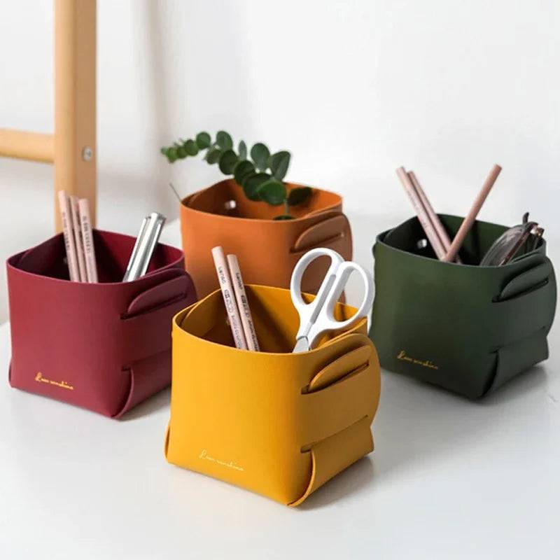Creative Leather Storage Box | Office | Luvasmr - Satisfyingly Organised