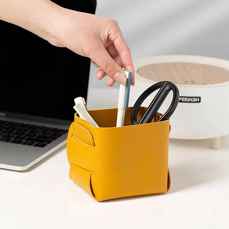 Creative Leather Storage Box | Office | Luvasmr - Satisfyingly Organised