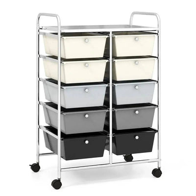 10 Drawers Rolling Utility Storage Cart | Office | Luvasmr - Satisfyingly Organised