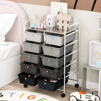 10 Drawers Rolling Utility Storage Cart | Office | Luvasmr - Satisfyingly Organised
