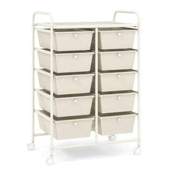 10 Drawers Rolling Utility Storage Cart | Office | Luvasmr - Satisfyingly Organised