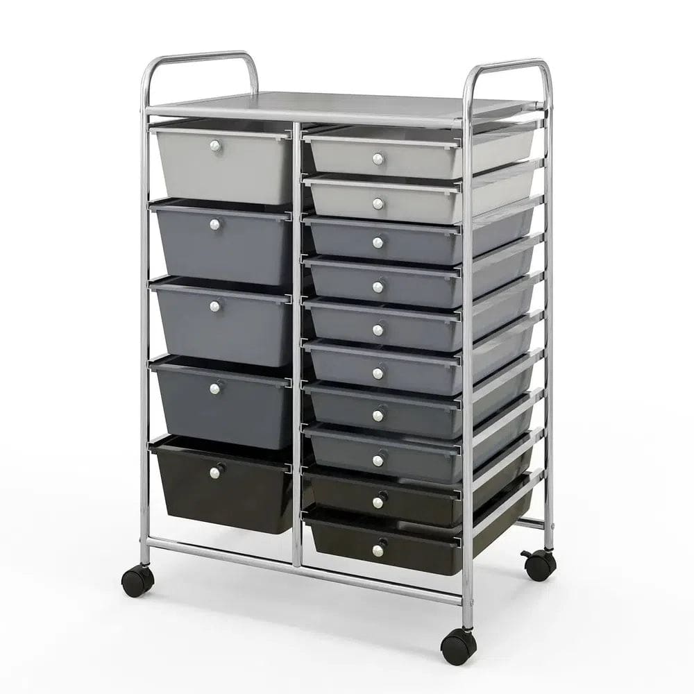 15 Drawers Rolling Utility Storage Cart | Office | Luvasmr - Satisfyingly Organised