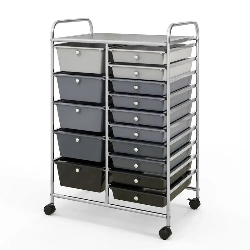 15 Drawers Rolling Utility Storage Cart | Office | Luvasmr - Satisfyingly Organised
