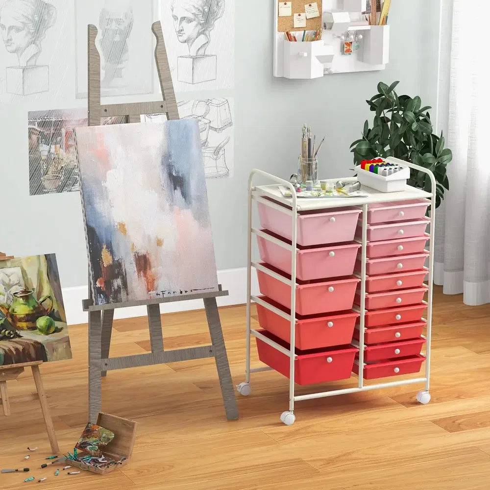 15 Drawers Rolling Utility Storage Cart | Office | Luvasmr - Satisfyingly Organised