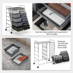 15 Drawers Rolling Utility Storage Cart | Office | Luvasmr - Satisfyingly Organised