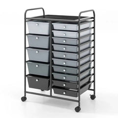15 Drawers Rolling Utility Storage Cart | Office | Luvasmr - Satisfyingly Organised