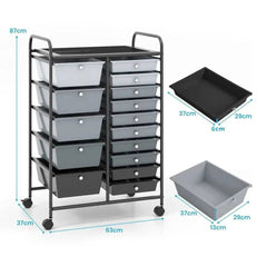 15 Drawers Rolling Utility Storage Cart | Office | Luvasmr - Satisfyingly Organised