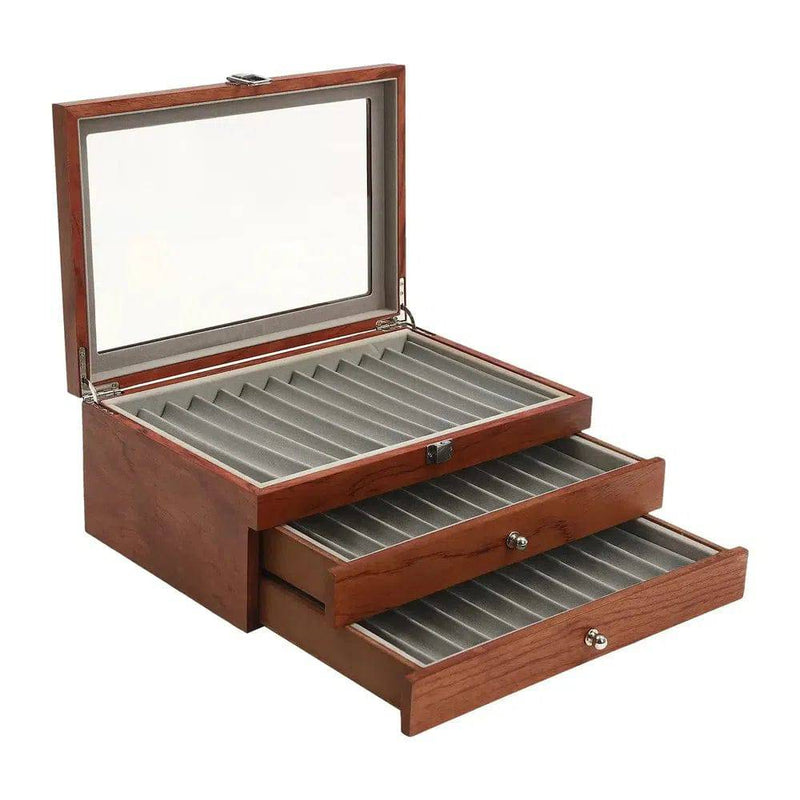 3-Tier 34 Slot Fountain Pen Display Case | Office | Luvasmr - Satisfyingly Organised