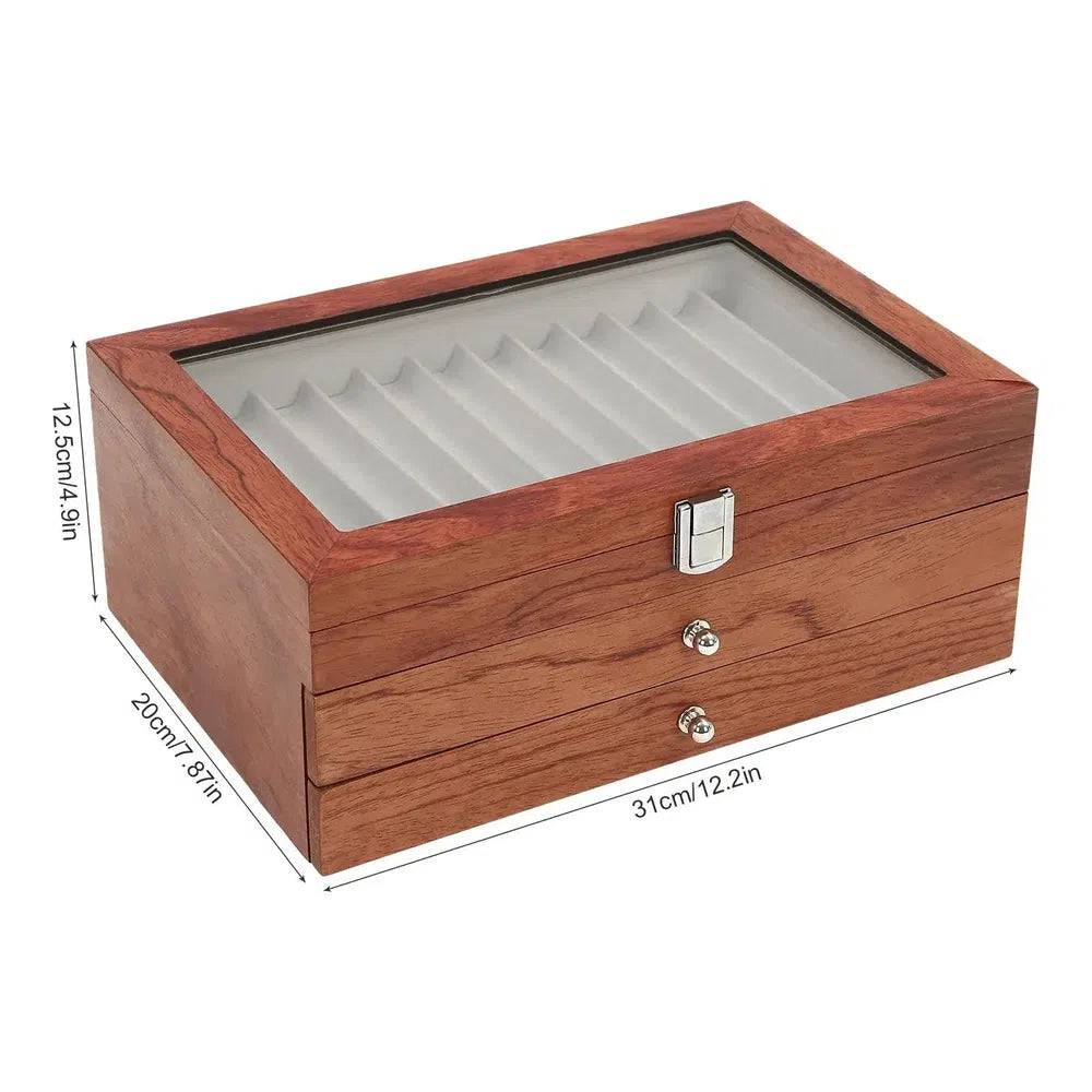 3-Tier 34 Slot Fountain Pen Display Case | Office | Luvasmr - Satisfyingly Organised