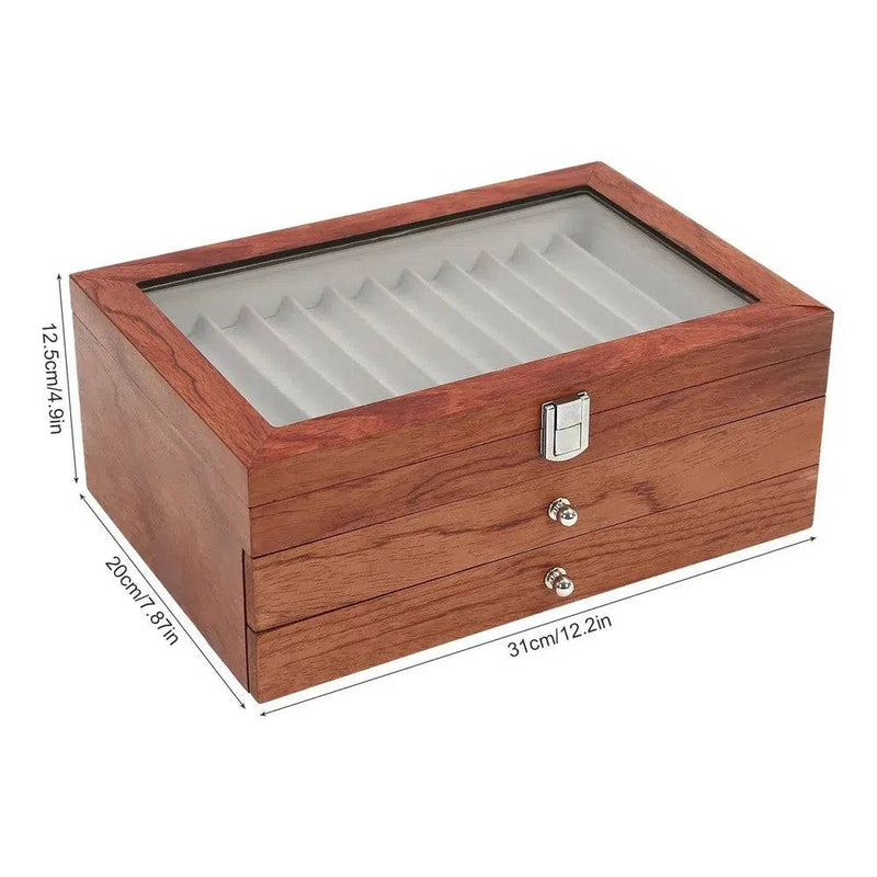 3-Tier 34 Slot Fountain Pen Display Case | Office | Luvasmr - Satisfyingly Organised