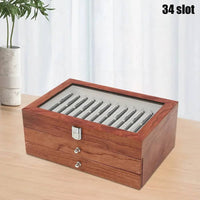 3-Tier 34 Slot Fountain Pen Display Case | Office | Luvasmr - Satisfyingly Organised
