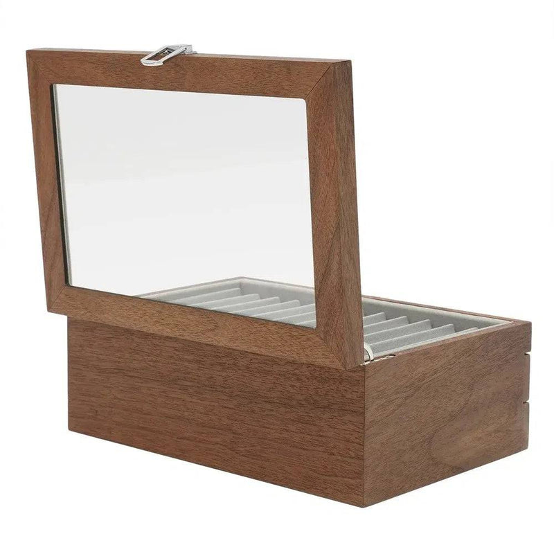 34 Slots Walnut Wood Fountain Pen Display Case | Office | Luvasmr - Satisfyingly Organised