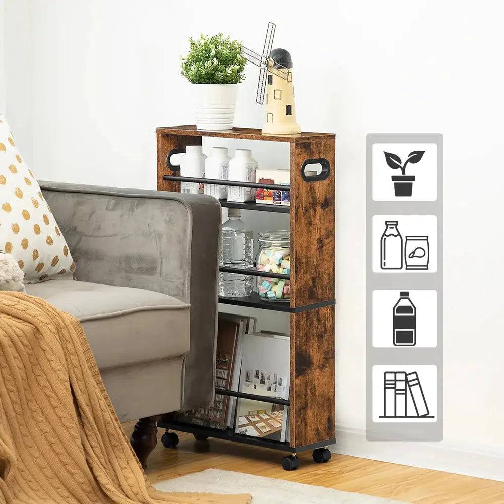 4-Tier Narrow Serving Trolley | Office | Luvasmr - Satisfyingly Organised