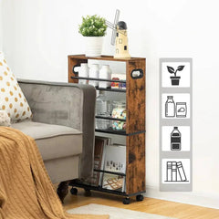 4-Tier Narrow Serving Trolley | Office | Luvasmr - Satisfyingly Organised