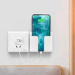 White Wall Mount Phone Plug Holder | Office | Luvasmr - Satisfyingly Organised