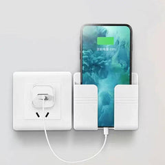 White Wall Mount Phone Plug Holder | Office | Luvasmr - Satisfyingly Organised