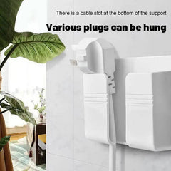 White Wall Mount Phone Plug Holder | Office | Luvasmr - Satisfyingly Organised