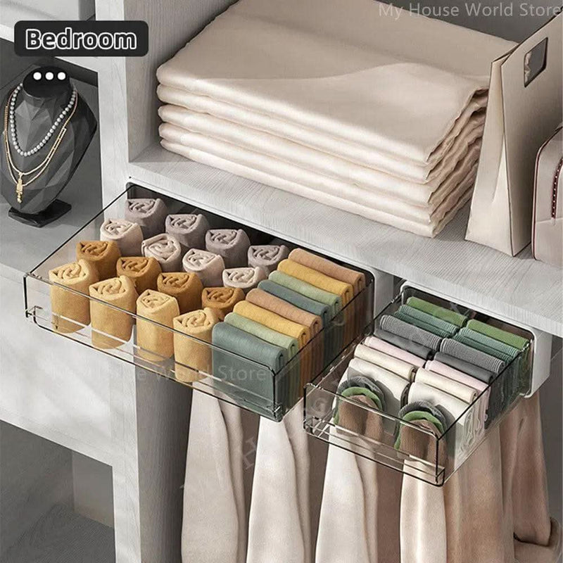 Under-Desk Adhesive Drawer Organiser - Luvasmr