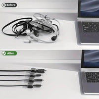 Magnetic Cable Management Clips | Office | Luvasmr - Satisfyingly Organised