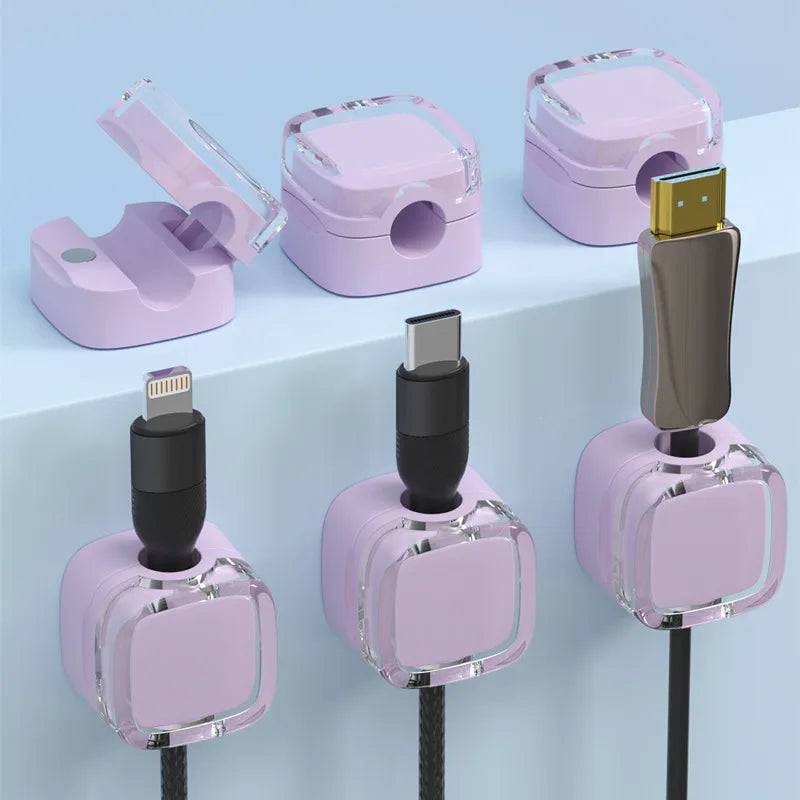 Magnetic Cable Management Clips | Office | Luvasmr - Satisfyingly Organised