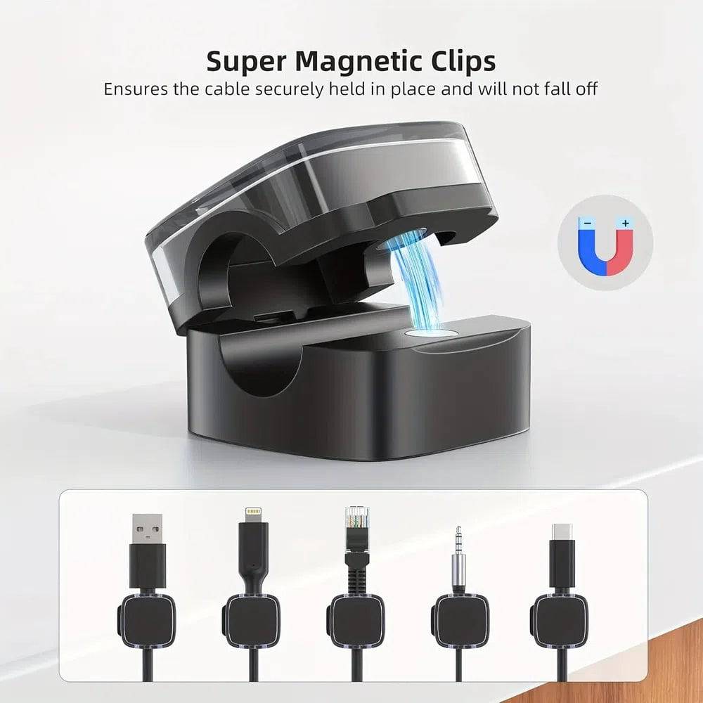 Magnetic Cable Management Clips | Office | Luvasmr - Satisfyingly Organised