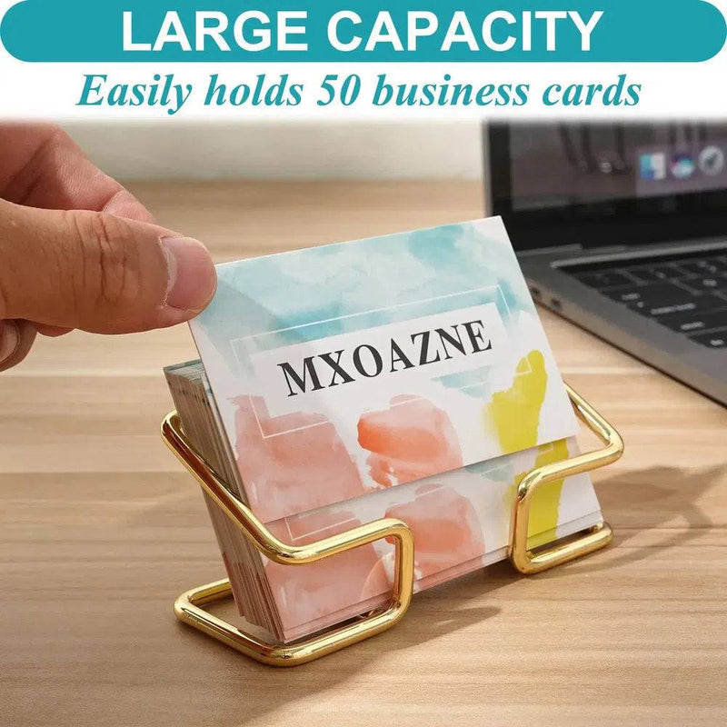 New Desktop Business Card Holder Fashion Metal Business Card Display Holder Modern Business Name Card Stand Home Office |  | Luvasmr - Satisfyingly Organised