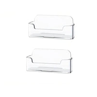 Single compartment clear card holder set for organized business cards, sleek and modern design for any workspace.