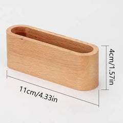 Wooden Business Card Holder with Pen Slot | Office | Luvasmr - Satisfyingly Organised