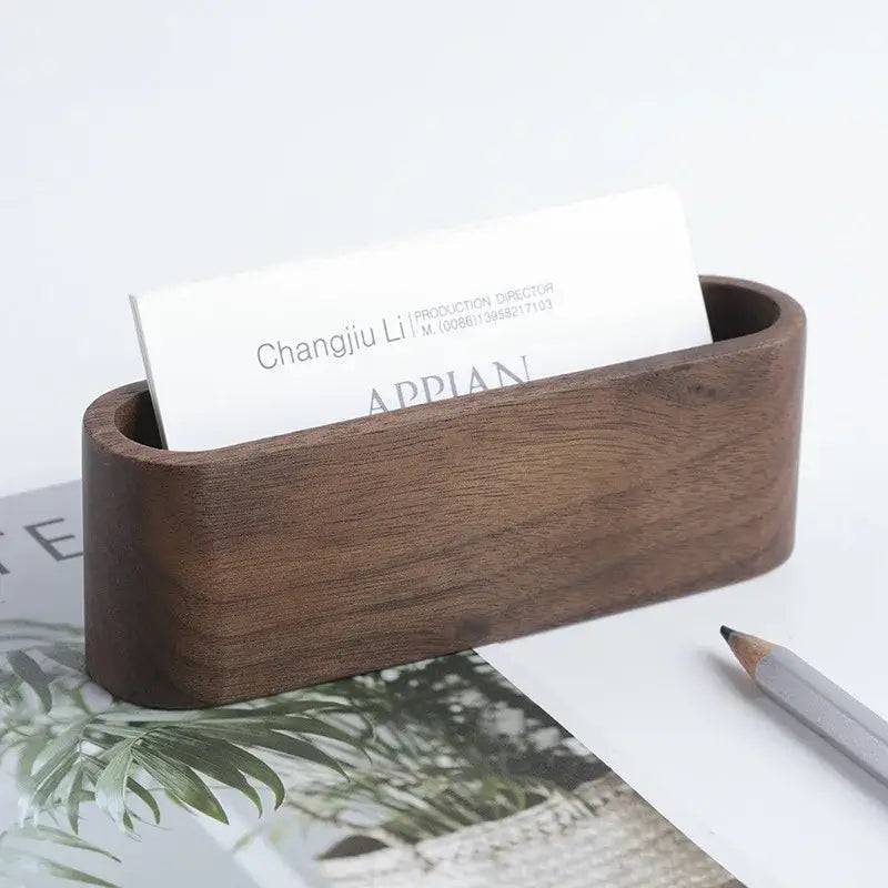 Wooden Business Card Holders Note Holder Display Device Card Stand Holder Office Supplies Stationery Accessories Organizer |  | Luvasmr - Satisfyingly Organised