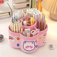 Large Capacity Desk Accessories 306 ° Rotation Cute Pen Holder Stationery Organizer Pencil Storage Office School Supplies |  | Luvasmr - Satisfyingly Organised