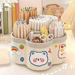 Large Capacity Desk Accessories 306 ° Rotation Cute Pen Holder Stationery Organizer Pencil Storage Office School Supplies |  | Luvasmr - Satisfyingly Organised