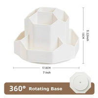 White/Pink Pen Stand 360°Rotatable Pen Holder Large Capacity Desk Pencil Storage Box 9-Grid Stationery Organizer School Office |  | Luvasmr - Satisfyingly Organised