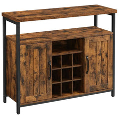 VASAGLE Storage Cabinet, Sideboard and Buffet Table with Wine Holder, 2-Door Cupboard for Dining Room, Living Room, Kitchen |  | Luvasmr - Satisfyingly Organised