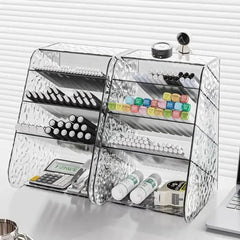 Plastic Oblique Insertion Pen Holder Multifunctional Plastic Desktop Storage Box Transparent Stationery Organizer School Office |  | Luvasmr - Satisfyingly Organised