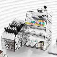 Plastic Oblique Insertion Pen Holder Multifunctional Plastic Desktop Storage Box Transparent Stationery Organizer School Office |  | Luvasmr - Satisfyingly Organised