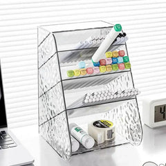 Plastic Oblique Insertion Pen Holder Multifunctional Plastic Desktop Storage Box Transparent Stationery Organizer School Office |  | Luvasmr - Satisfyingly Organised