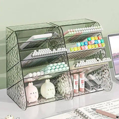 Plastic Oblique Insertion Pen Holder Multifunctional Plastic Desktop Storage Box Transparent Stationery Organizer School Office |  | Luvasmr - Satisfyingly Organised