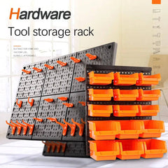 Garage Wall Organization Bins Hanging Wall Mount Board Tool Storage Plastic Workshop Box Storage Rack Plate Hole Access Tools |  | Luvasmr - Satisfyingly Organised