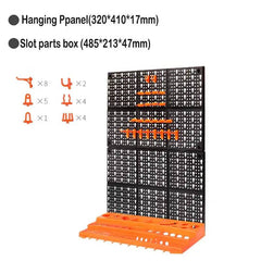 Garage Wall Organization Bins Hanging Wall Mount Board Tool Storage Plastic Workshop Box Storage Rack Plate Hole Access Tools |  | Luvasmr - Satisfyingly Organised