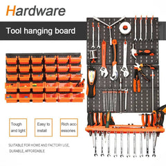 Garage Wall Organization Bins Hanging Wall Mount Board Tool Storage Plastic Workshop Box Storage Rack Plate Hole Access Tools |  | Luvasmr - Satisfyingly Organised