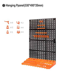 Garage Wall Organization Bins Hanging Wall Mount Board Tool Storage Plastic Workshop Box Storage Rack Plate Hole Access Tools |  | Luvasmr - Satisfyingly Organised